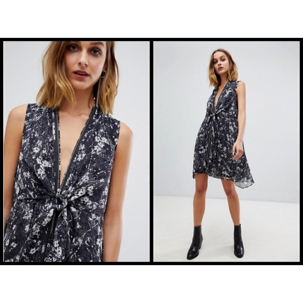 💕ALLSAINTS💕 Jayda Lisk Dress ~ Black Medium M NWT